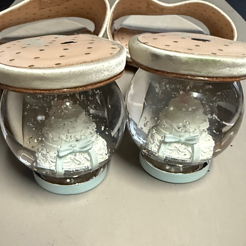 Kate Spade Gold Slide Sandals - Picture 2 of 6